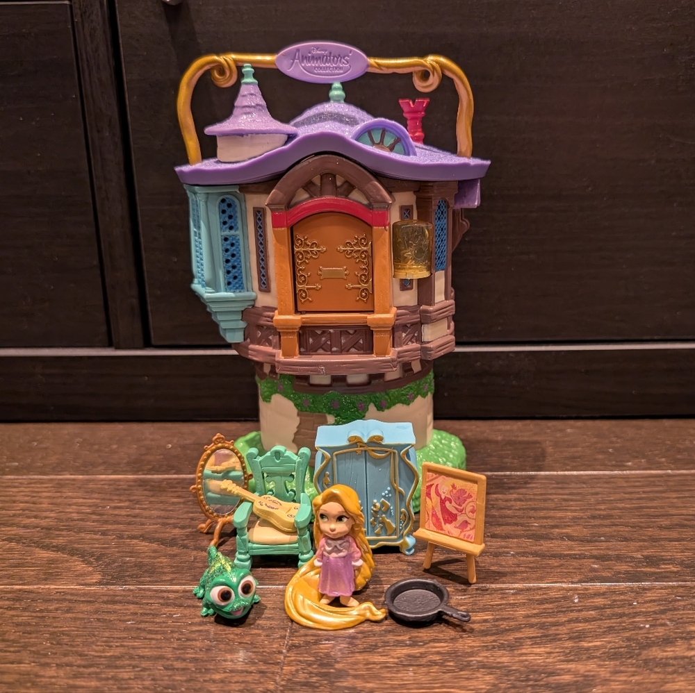 RARE Disney Rapunzel's Tower Animator's mini Playset